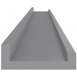 Półki ścienne, 4 szt., szare, 100x9x3 cm
