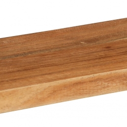 3-częściowy zestaw półek ściennych kostek, drewno akacjowe