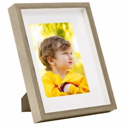 Ramki 3D na zdjęcia 15x20 cm, 3 szt., ciemne drewno, 21x29,7 cm