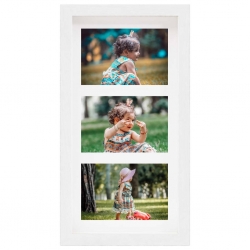 Ramki 3D na 3 zdjęcia 10x15 cm, 5 szt., białe, 18x35 cm