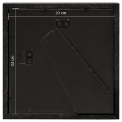 Ramki na zdjęcia 13x13 cm, 3D, 3 szt., czarne, 23x23 cm