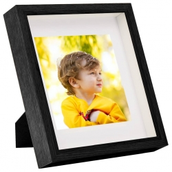 Ramki 3D na zdjęcia 20x20 cm, 3 szt., czarne, 28x28 cm