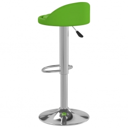 Stołek barowy, zielony, obity sztuczną skórą