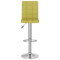 Stołki barowe, 2 szt., zielone, tapicerowane tkaniną