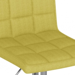 Stołki barowe, 2 szt., zielone, tapicerowane tkaniną