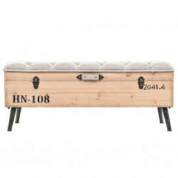 Ławka ze schowkiem, 110 cm, lite drewno jodłowe