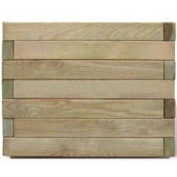 Podwyższona donica, 50 x 50 x 40 cm, kwadratowa, drewniana