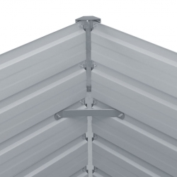 Donica ogrodowa, 160 x 80 x 77 cm, stal galwanizowana, szara