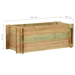 Skrzynia ogrodowa, impregnowane drewno sosnowe, 80 cm