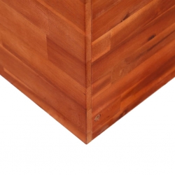Podwyższona donica z drewna akacjowego, 100 x 100 x 50 cm