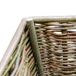 Podwyższona donica ogrodowa, 120x40x40 cm, drewno leszczynowe