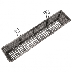 Podwyższone donice balkonowe, 2 szt., 80 cm, szare, polirattan