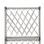 Donica z kratką i 1 wkładem, 30x30x107 cm, polirattan, szara