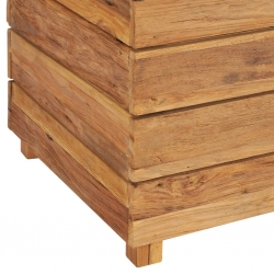Podwyższona donica 150x40x72 cm, drewno tekowe z odzysku i stal