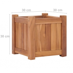 Podwyższona donica 30x30x30 cm, lite drewno tekowe