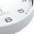 Sterowany radiowo zegar z mechanizmem kwarcowym, 31 cm, biały