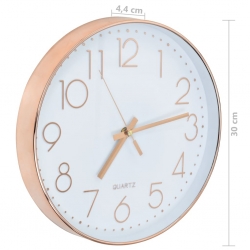 Zegar ścienny, 30 cm, różowe złoto