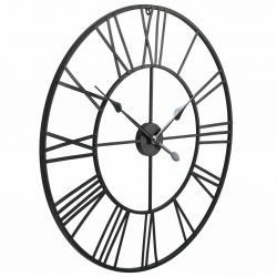 Zegar ścienny, mechanizm kwarcowy, vintage, metal, 80 cm, XXL