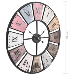 Zegar ścienny vintage z mechanizmem kwarcowym, 60 cm, XXL