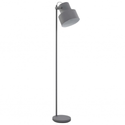 Lampa podłogowa, metalowa, szara, E27