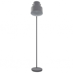 Lampa podłogowa, metalowa, szara, E27