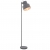 Lampa podłogowa, metalowa, szara, E27