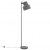 Lampa podłogowa, metalowa, szara, E27
