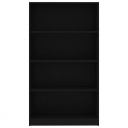 4-poziomowy regał na książki, czarny, 80 x 24 x 142 cm