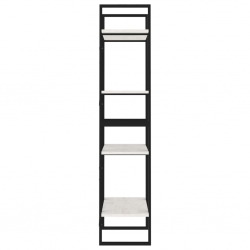 4-poziomowy regał na książki, biały, 60x30x140 cm, sosnowy