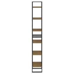 Wysoki regał, brązowy, 80x30x210 cm, lite drewno sosnowe