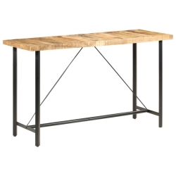 Stolik barowy, 180x70x107 cm, surowe drewno mango