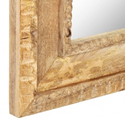 Lustro w ramie z litego drewna mango, 50x3x110 cm