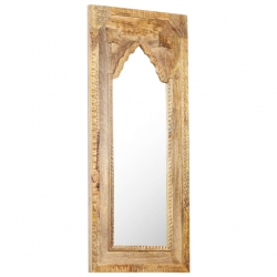Lustro w ramie z litego drewna mango, 50x3x110 cm