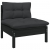 2-osobowa sofa ogrodowa z poduszkami, czarna, drewno sosnowe
