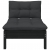 2-osobowa sofa ogrodowa z poduszkami, czarna, drewno sosnowe