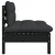 2-osobowa sofa ogrodowa z poduszkami, czarna, drewno sosnowe
