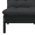2-osobowa sofa ogrodowa z poduszkami, czarna, drewno sosnowe