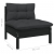 2-osobowa sofa ogrodowa z poduszkami, czarna, drewno sosnowe