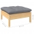 2-osobowa sofa ogrodowa z szarymi poduszkami, drewno sosnowe