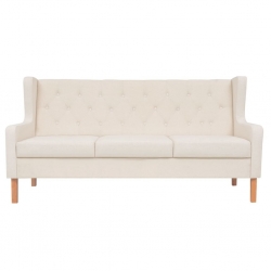 Zestaw wypoczynkowy sofa i fotel, kremowe