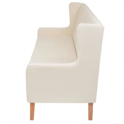 Zestaw wypoczynkowy sofa i fotel, kremowe