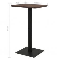 Stolik bistro, ciemny jesion, 60x60x107 cm