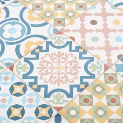 Stół ogrodowy, 88x88x75 cm, blat z płytek i drewno akacjowe