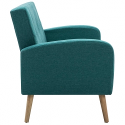 3-osobowa sofa tapicerowana tkaniną, zielona