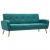3-osobowa sofa tapicerowana tkaniną, zielona