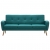 3-osobowa sofa tapicerowana tkaniną, zielona