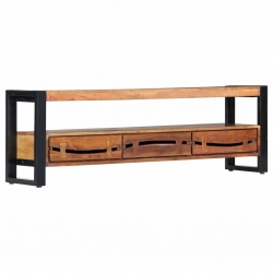 Szafka pod TV, 140 x 30 x 45 cm, lite drewno akacjowe