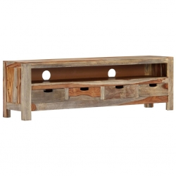 Szafka pod TV z litego drewna sheesham, 130 x 30 x 40 cm