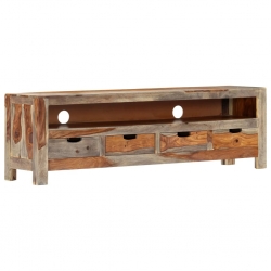 Szafka pod TV z litego drewna sheesham, 130 x 30 x 40 cm