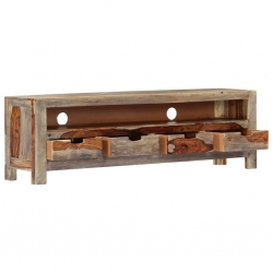 Szafka pod TV z litego drewna sheesham, 130 x 30 x 40 cm